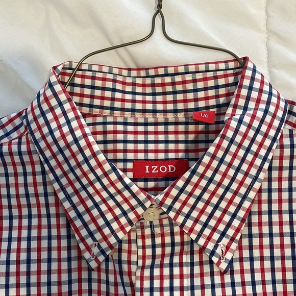 IZOD Red/Blue/White L Dress Shirt - Picture 2 of 3